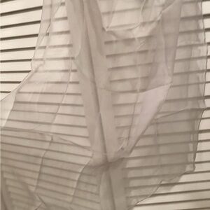 All silk 1950s pure silk scarf Sheer Gray Scarf